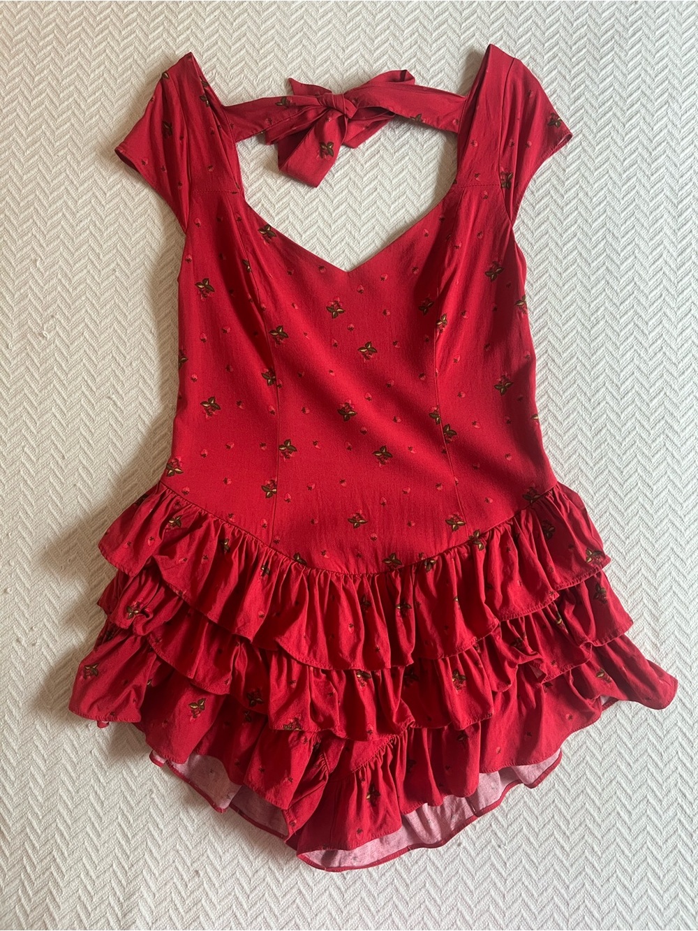Kimchi Blue Strawberry Print Romper